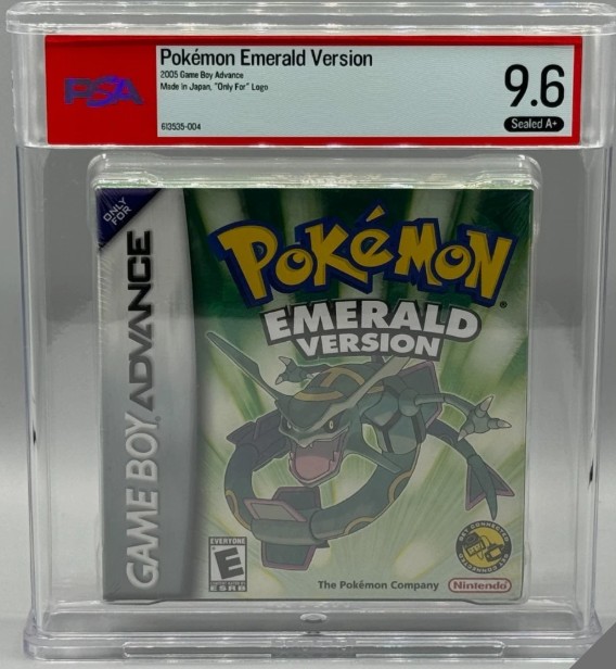 Pokemon Emerald Version Nintendo Game Boy Advance Sealed PSA 9.6 A+ Sold For